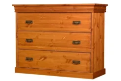 Comò miele naturale legno massello shabby toscano