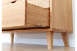 Comò moderno in legno massello di rovere oliato 4 cassetti