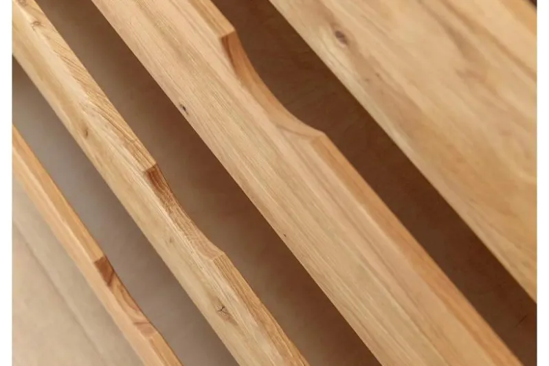 Comò moderno in legno massello di rovere oliato 4 cassetti