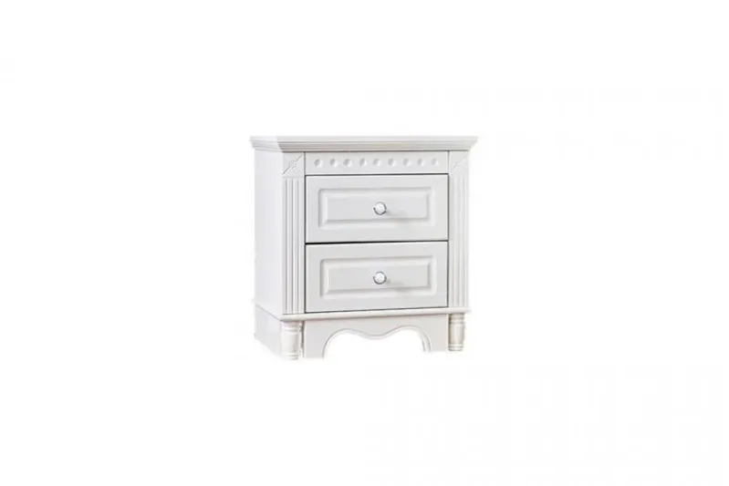Comodino provenzale bianco con cassetti Princess 805
