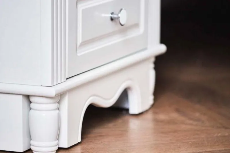 Comodino provenzale bianco con cassetti Princess 805