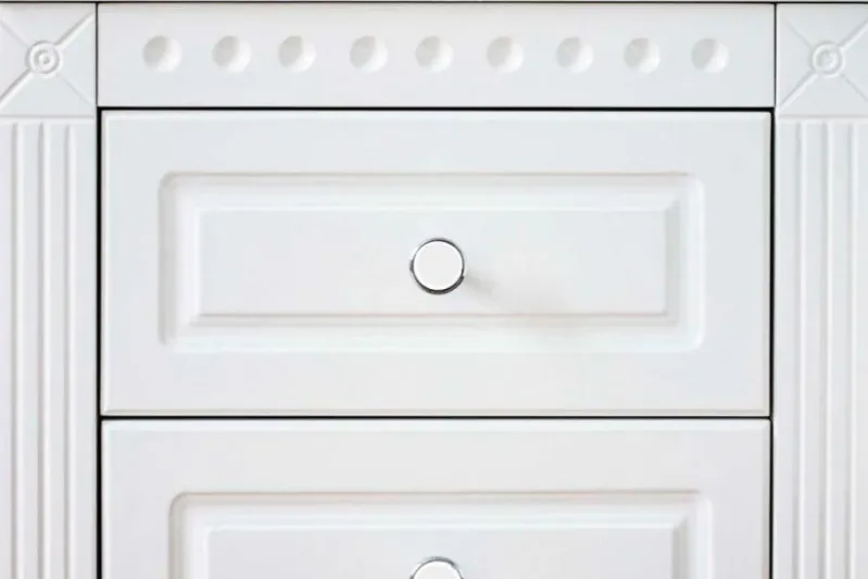 Comodino provenzale bianco con cassetti Princess 805