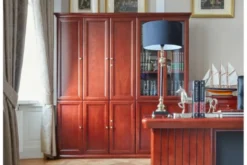 Completo ufficio PRESTIGE B710 con scrivania 220 cm e parete librerie lungo 520 cm