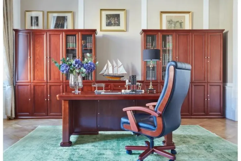 Completo ufficio PRESTIGE B610 in stile classico con scrivania 1,6 Metri