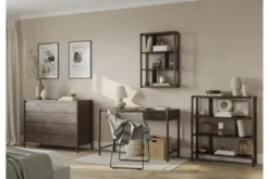 Comò rovere massello tabacco stile moderno