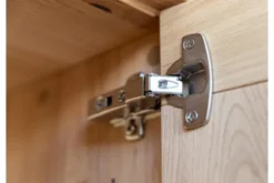 Consolle moderna rovere massello oliato con listelli neri