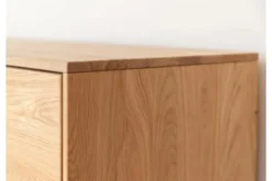Consolle moderna rovere massello oliato con listelli neri