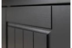 Credenza 3 ante pino massello grafite e naturale shabby chic