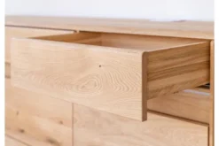Credenza moderna in rovere massello grezzo con illuminazione LED