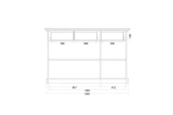 Credenza pino massello tabacco shabby classico Rosella