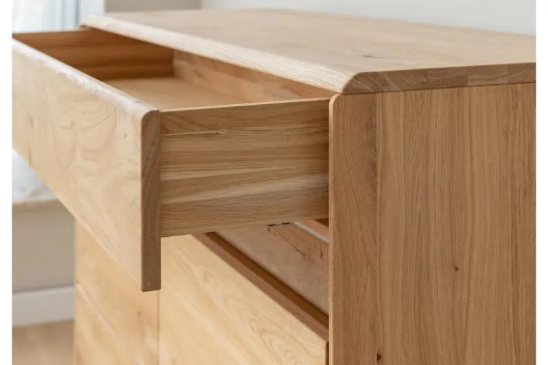 Credenzina 2 ante moderna in legno massello naturale