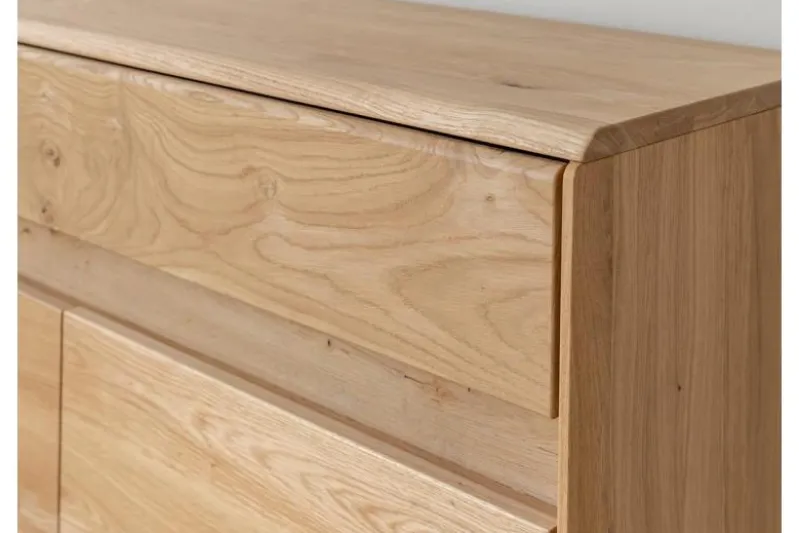 Credenzina 2 ante moderna in legno massello naturale