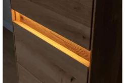 Cristalliera bassa 1 anta sinistra in legno naturale design moderno