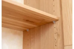 Cristalliera pensile 1 anta in rovere massello con frammento di tronco e vetro