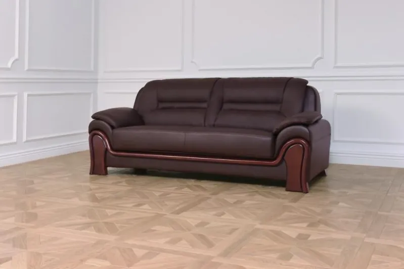 Divano 3 posti in pelle Palladio Marrone