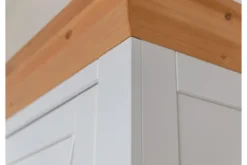 Guardaroba da ingresso pino massello bianco e naturale shabby country