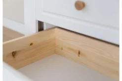 Guardaroba da ingresso pino massello bianco e naturale shabby country