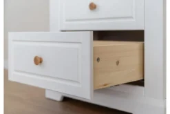 Guardaroba da ingresso pino massello bianco e naturale shabby country