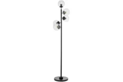 Lampada a piantana con sfere trasparenti in metallo nero CEREDO W5