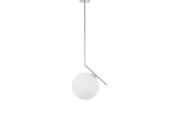 Lampada a sfera a sospensione cromata SORENTO D30
