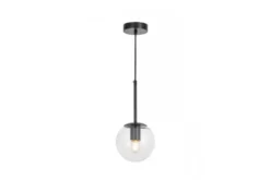Lampada a sfera trasparente metallo nero ZODIAK D15