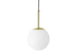 Lampada a sospensione a sfera bianca oro FREDICA W1