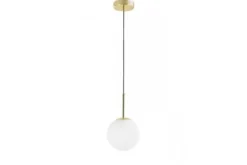 Lampada a sospensione a sfera bianca oro FREDICA W1