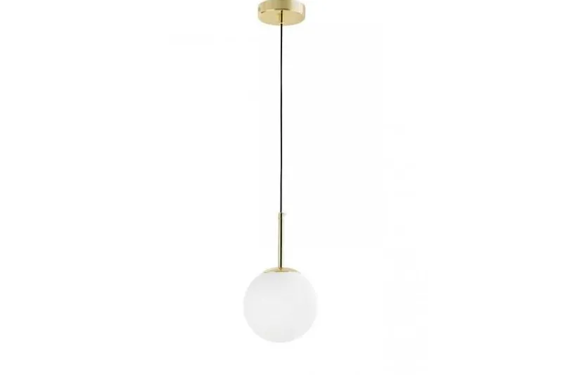 Lampada a sospensione a sfera bianca oro FREDICA W1