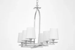 LAMPADA A SOSPENSIONE BIANCO-CROMO LIMERA W6