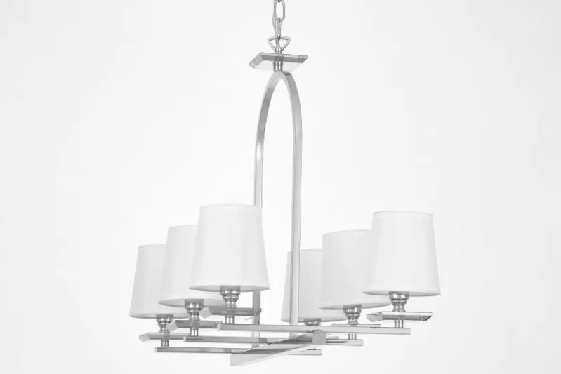 LAMPADA A SOSPENSIONE BIANCO-CROMO LIMERA W6