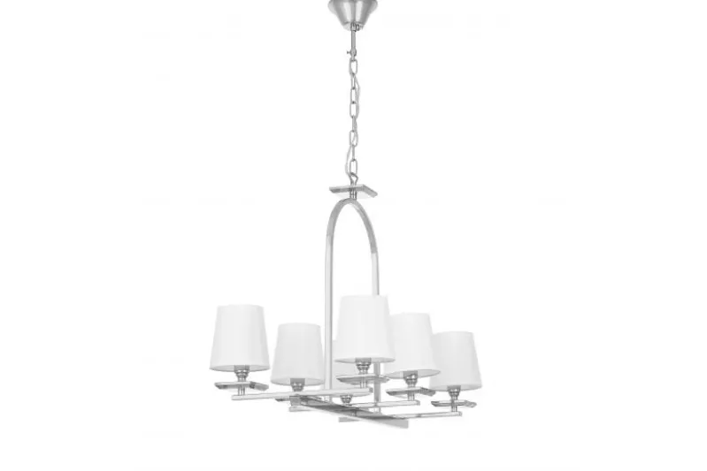 LAMPADA A SOSPENSIONE BIANCO-CROMO LIMERA W6