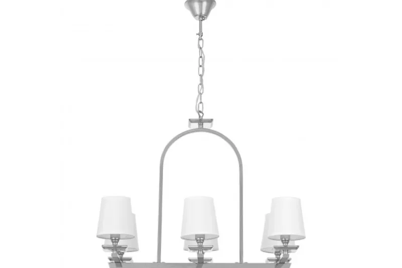 LAMPADA A SOSPENSIONE BIANCO-CROMO LIMERA W6