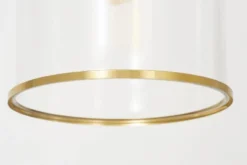 Lampada a sospensione con paralume a bicchiere ottone SARINI