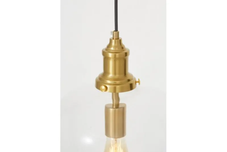Lampada a sospensione con paralume a bicchiere ottone SARINI