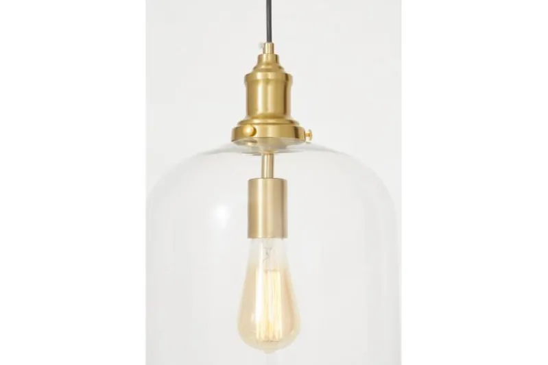 Lampada a sospensione con paralume a bicchiere ottone SARINI