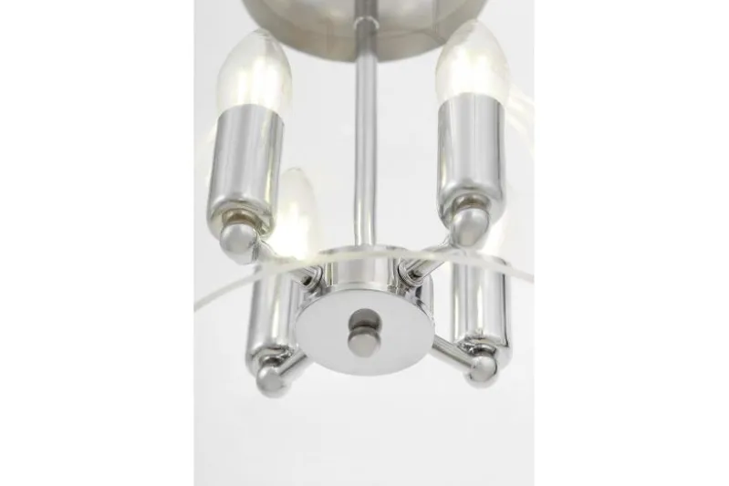Lampada a sospensione con sfera trasparente cromato BELLARIA
