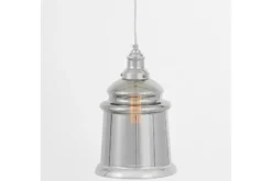 Lampada a sospensione cromo e vetro grigio fumo MOLETTI D20