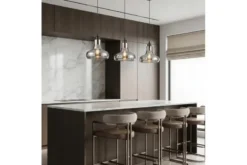 Lampada a sospensione design moderno vetro fumè AVONI