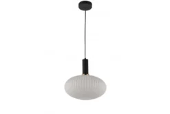 Lampada a sospensione di design a sfera in vetro FLORI Bianco e Nero