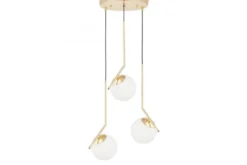 Lampada a sospensione di design con 3 sfere oro caldo SORENTO