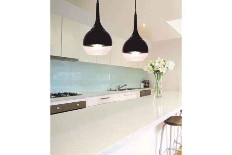 Lampada a sospensione di design in vetro nero FRUDO
