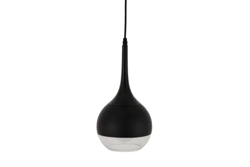 Lampada a sospensione di design in vetro nero FRUDO
