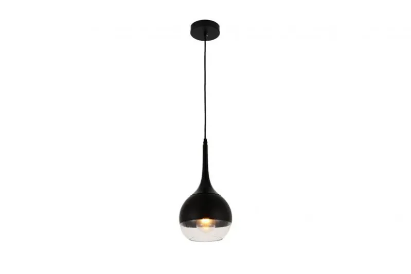 Lampada a sospensione di design in vetro nero FRUDO
