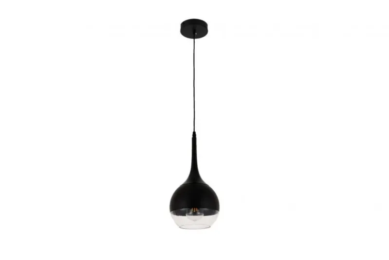 Lampada a sospensione di design in vetro nero FRUDO