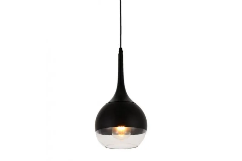 Lampada a sospensione di design in vetro nero FRUDO