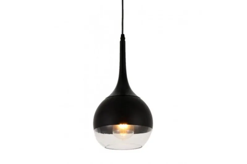 Lampada a sospensione di design in vetro nero FRUDO