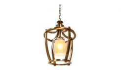 Lampada a sospensione in stile industriale vintage di metallo ottone BROOKLYN W1