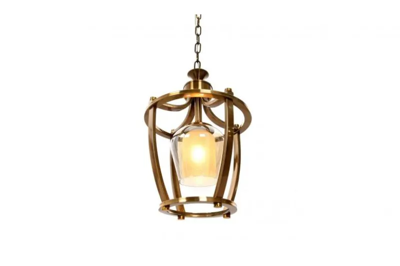 Lampada a sospensione in stile industriale vintage di metallo ottone BROOKLYN W1