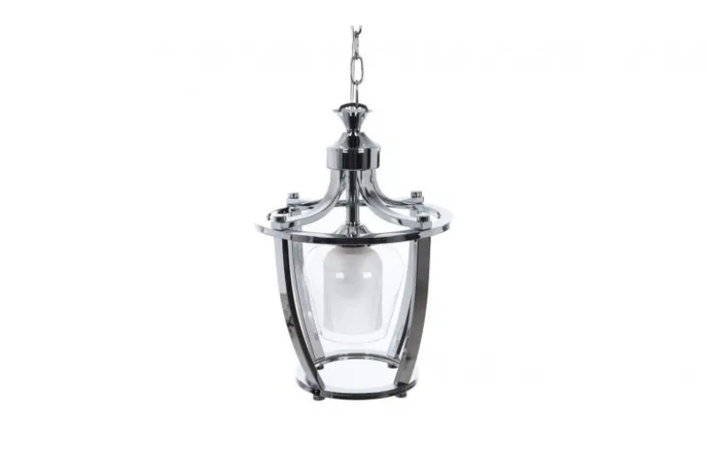 Lampada a sospensione in stile industriale vintage di metallo cromato BROOKLYN W1