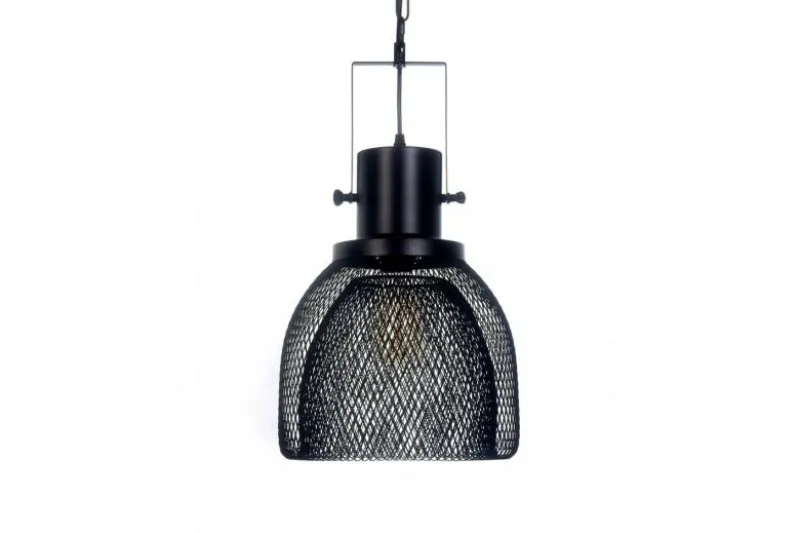 Lampada a sospensione in stile industriale vintage gabbia FRATTON Nero